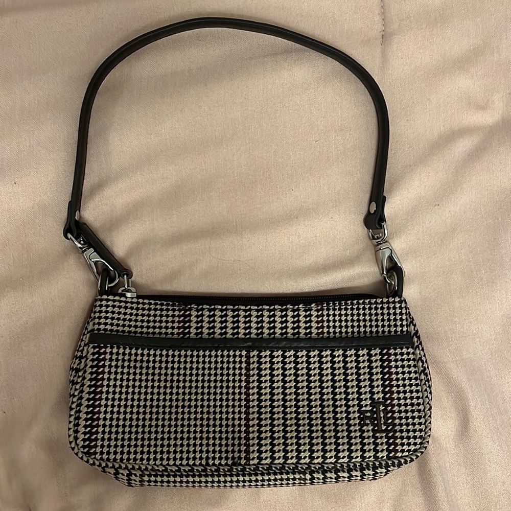 Ralph Lauren Y2K Vintage Baguette mini Bag Brown Maroon Clutch